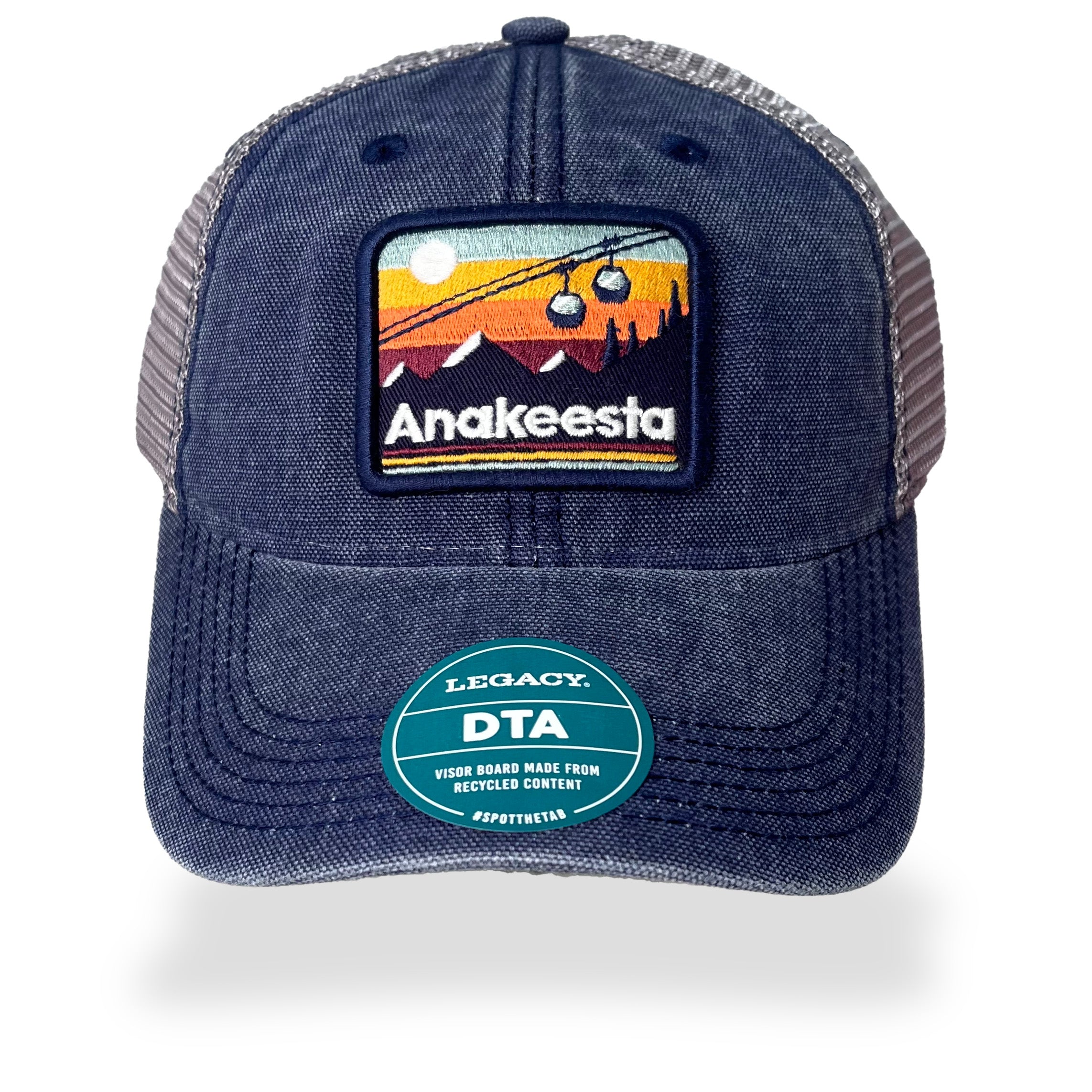 Retro Ski Hat Navy/Grey Trucker – Anakeesta