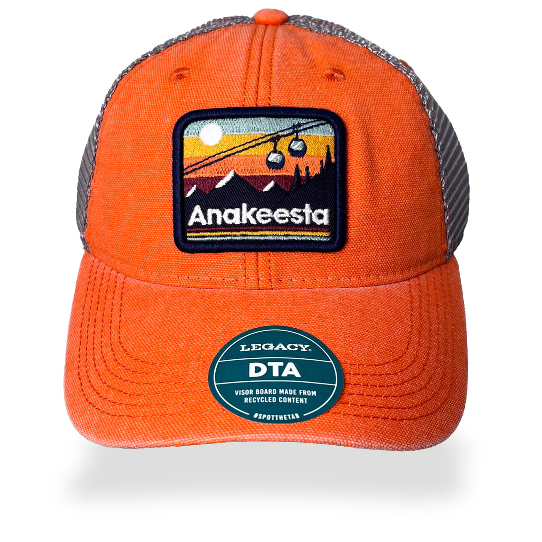 Retro Ski Hat Orange/Grey Trucker