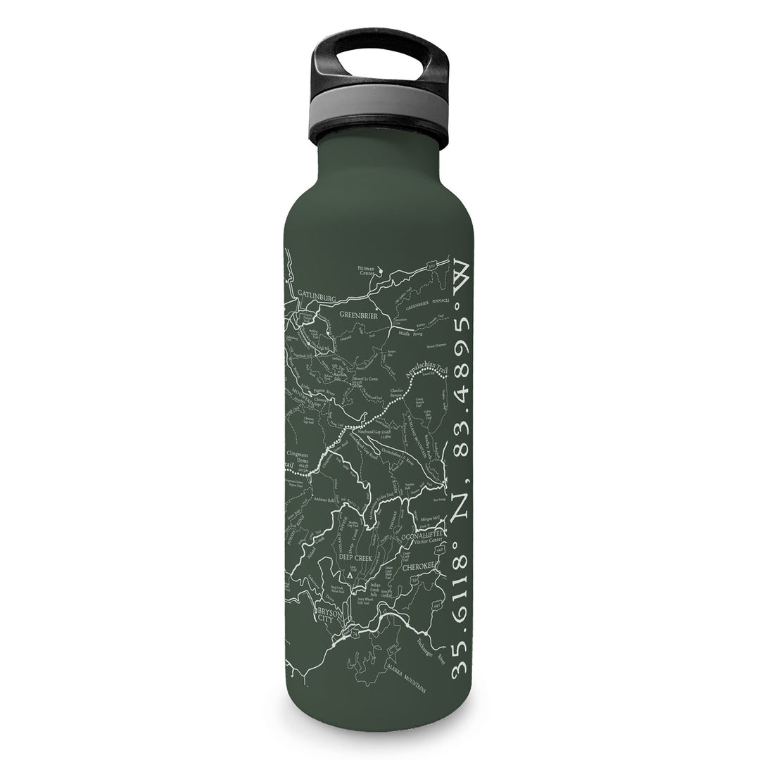 Line Map Water Bottle