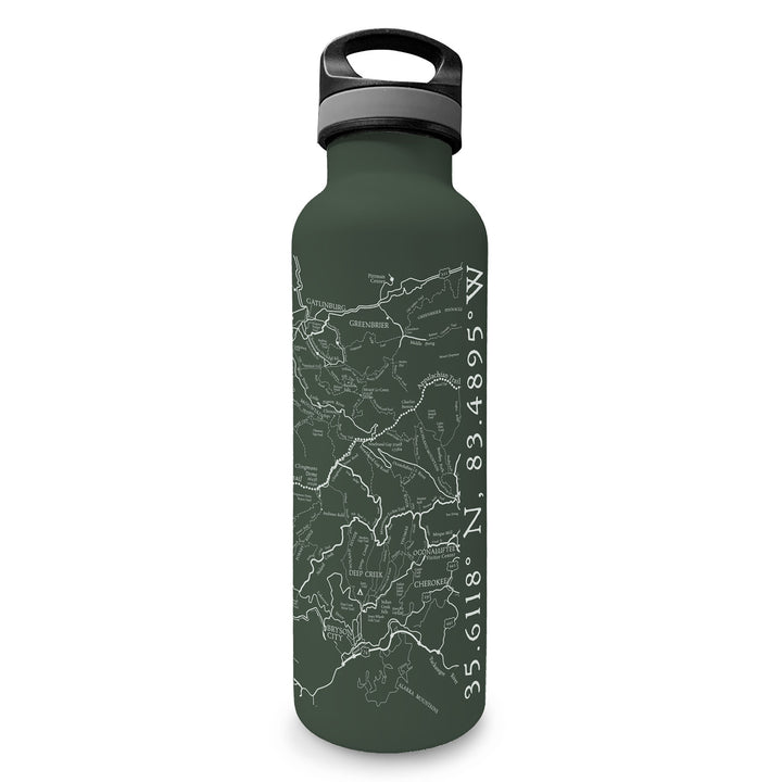 Line Map Water Bottle